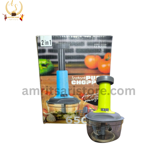 2-in-1 Instant Push Chopper - 650ml